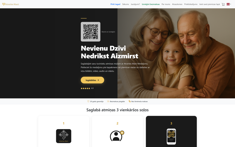 AtceriesMani — QR piemiņas medaljoni